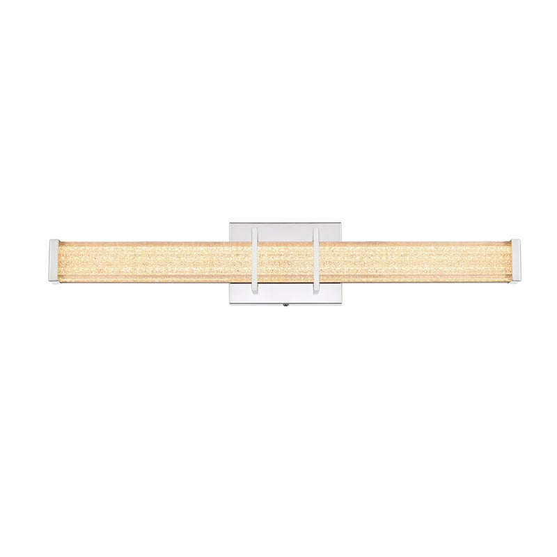 Living District Ivaan 1 Light 24" Wall Sconce, Chrome/Clear
