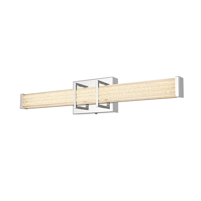 Living District Ivaan 1 Light 24" Wall Sconce, Chrome/Clear