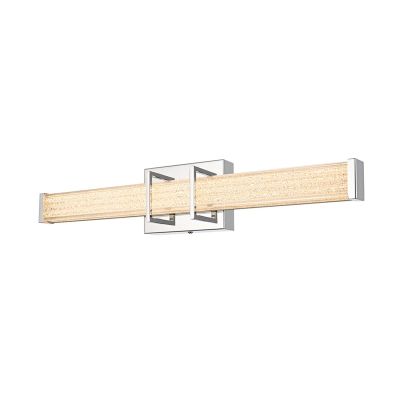 Living District Ivaan 1 Light 24" Wall Sconce, Chrome/Clear