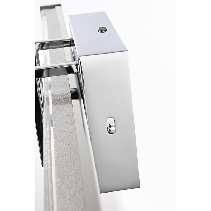 Living District Ivaan 1 Light 24" Wall Sconce, Chrome/Clear
