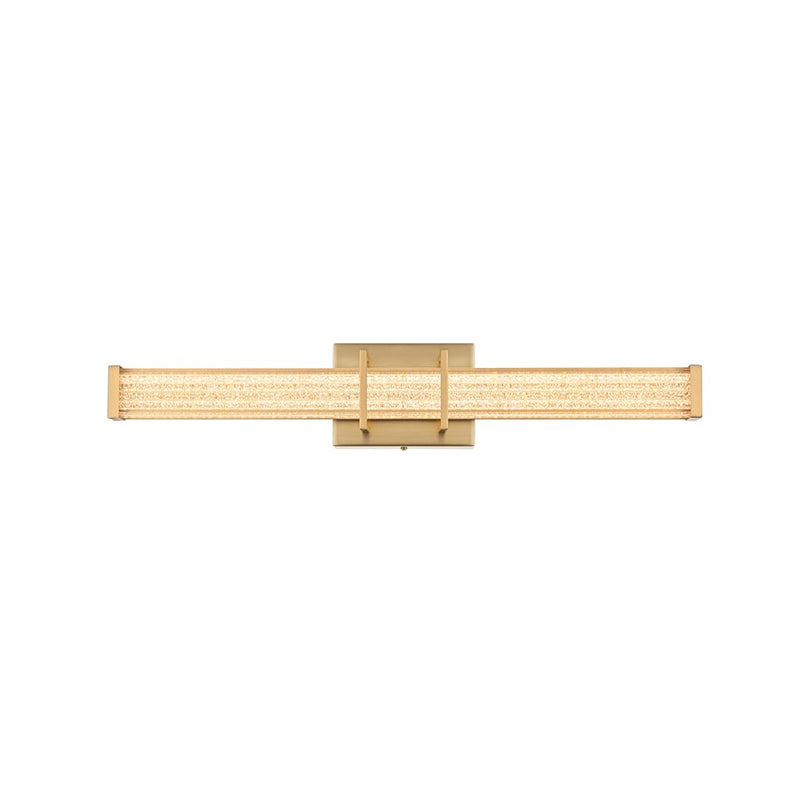 Living District Ivaan 1 Light 24" Wall Sconce, Satin Gold/Clear