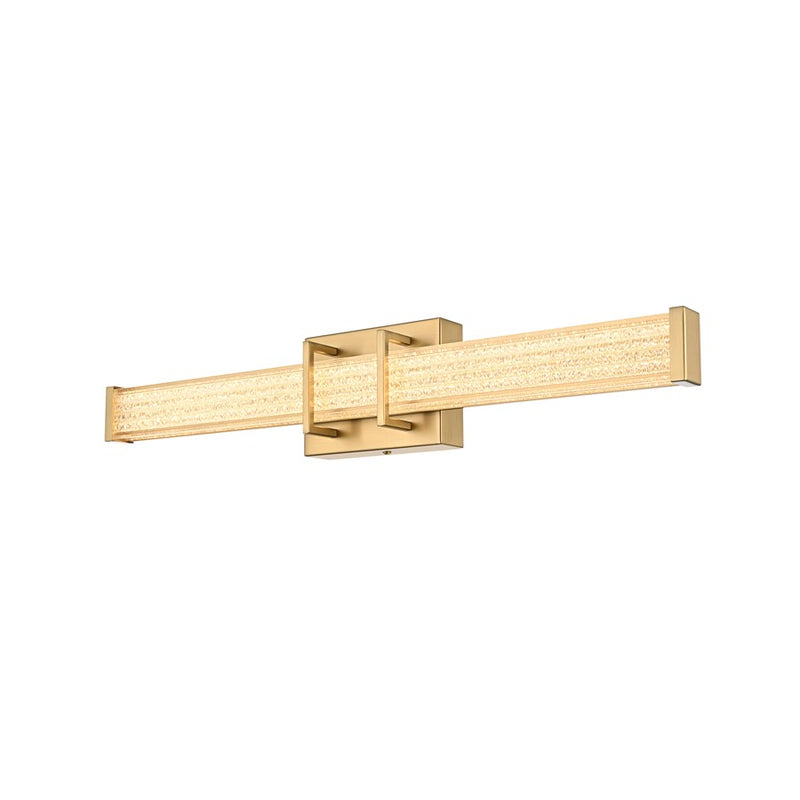 Living District Ivaan 1 Light 24" Wall Sconce, Satin Gold/Clear