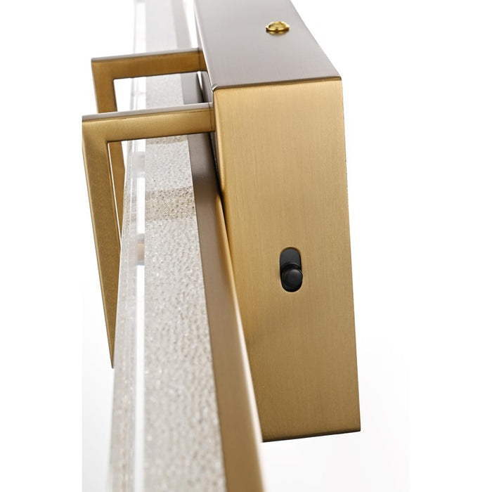 Living District Ivaan 1 Light 24" Wall Sconce, Satin Gold/Clear