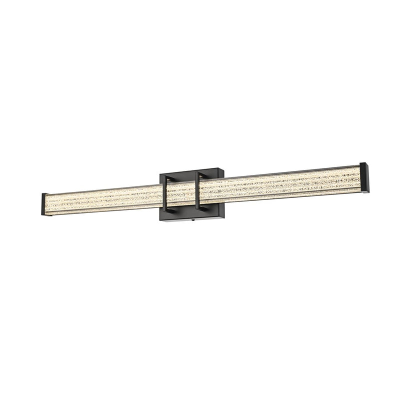 Living District Ivaan 1 Light 31" Wall Sconce, Black/Clear