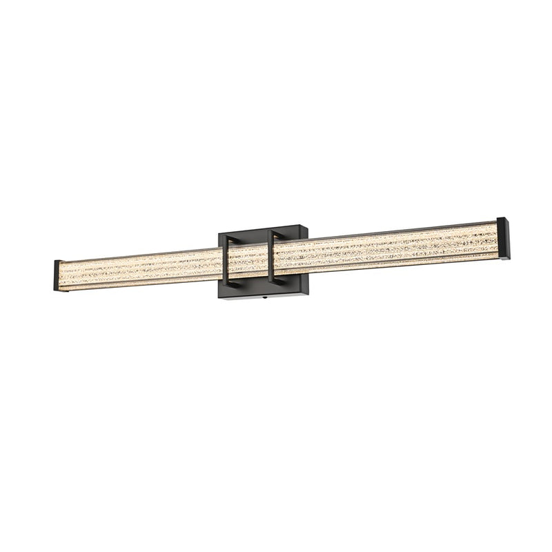 Living District Ivaan 1 Light 31" Wall Sconce, Black/Clear