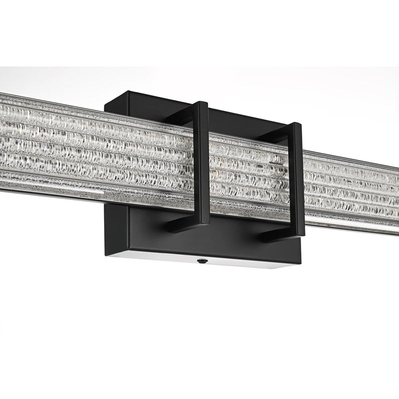Living District Ivaan 1 Light 31" Wall Sconce, Black/Clear