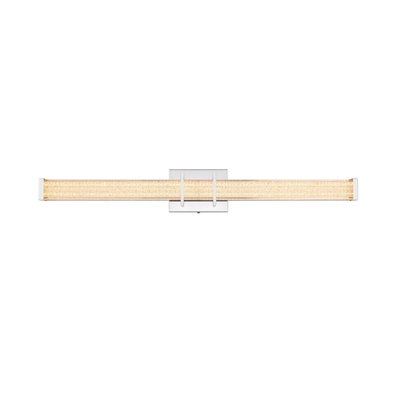 Living District Ivaan 1 Light 31" Wall Sconce, Chrome/Clear