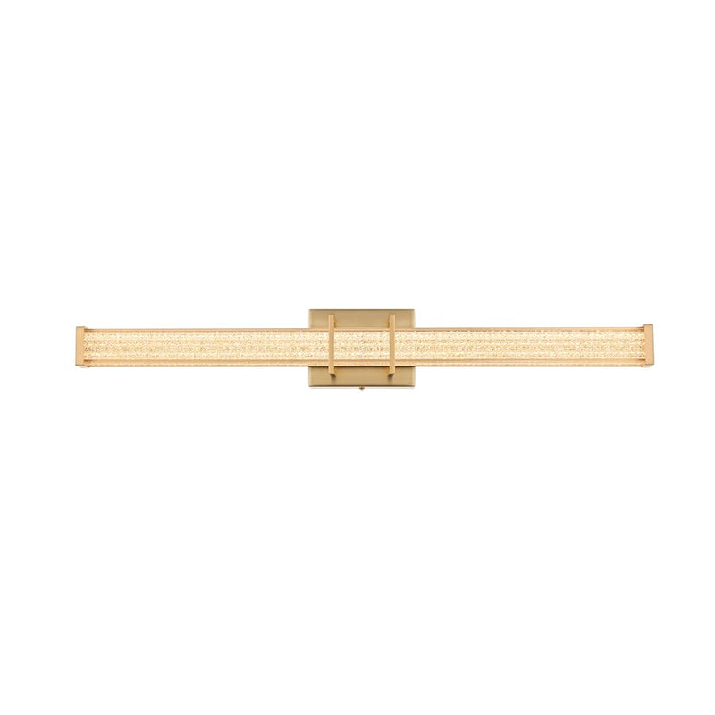 Living District Ivaan 1 Light 31" Wall Sconce, Satin Gold/Clear