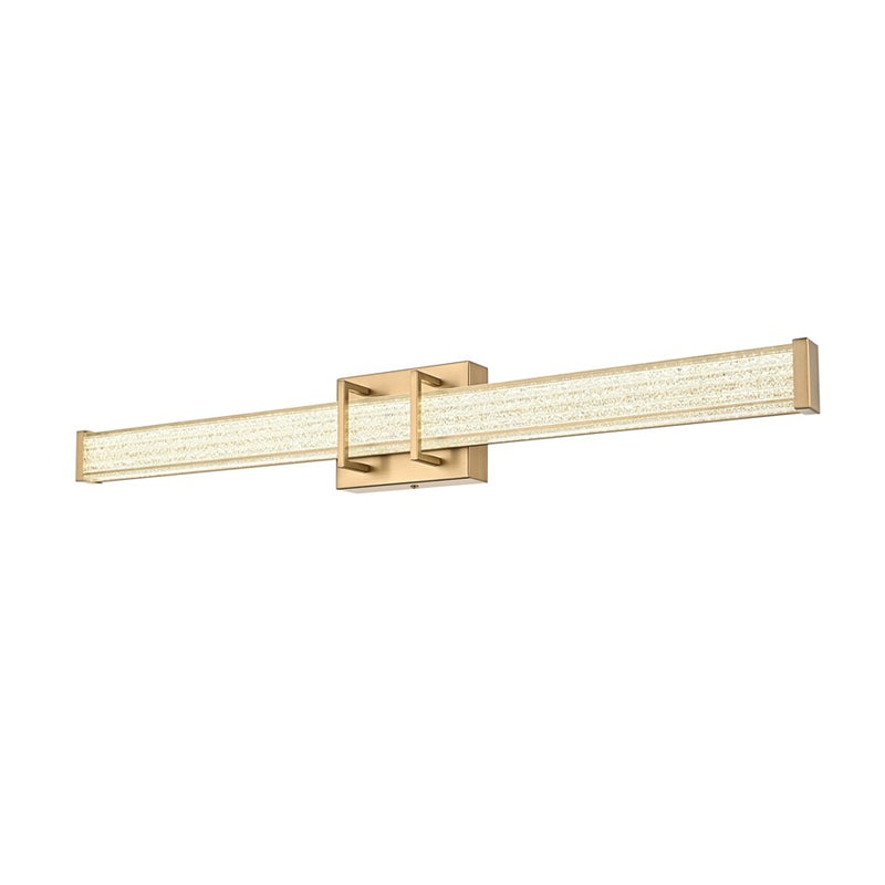 Living District Ivaan 1 Light 31" Wall Sconce, Satin Gold/Clear