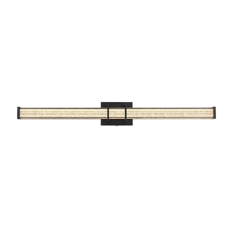 Living District Ivaan 1 Light 36" Wall Sconce, Black/Clear