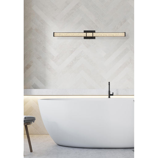 Living District Ivaan 1 Light 36" Wall Sconce, Black/Clear