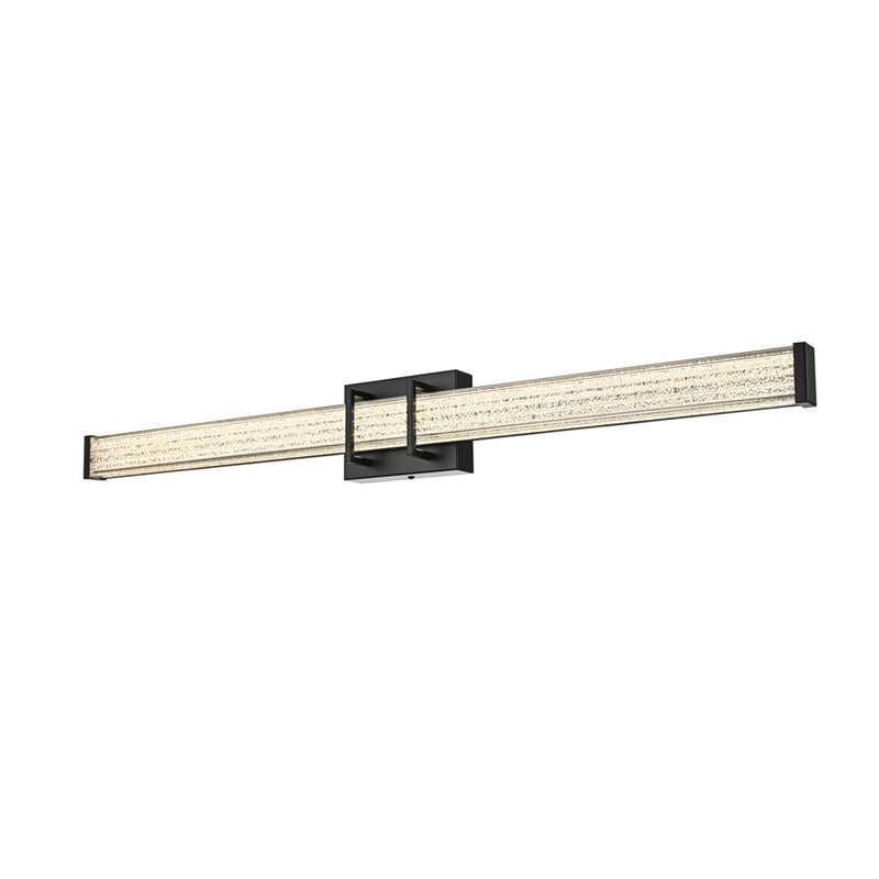 Living District Ivaan 1 Light 36" Wall Sconce, Black/Clear