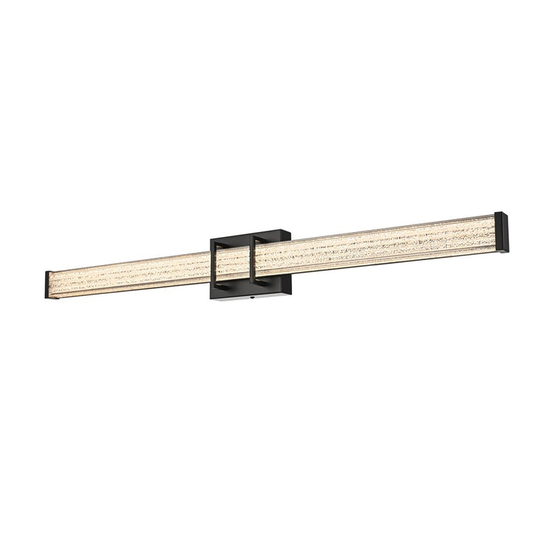Living District Ivaan 1 Light 36" Wall Sconce, Black/Clear