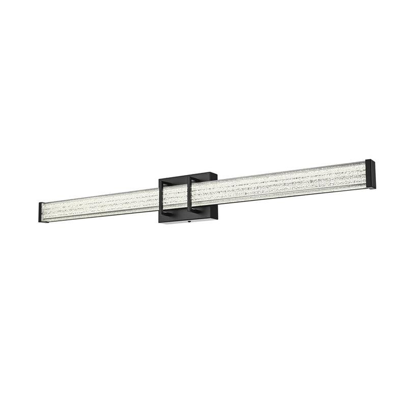 Living District Ivaan 1 Light 36" Wall Sconce, Black/Clear