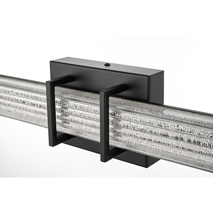 Living District Ivaan 1 Light 36" Wall Sconce, Black/Clear