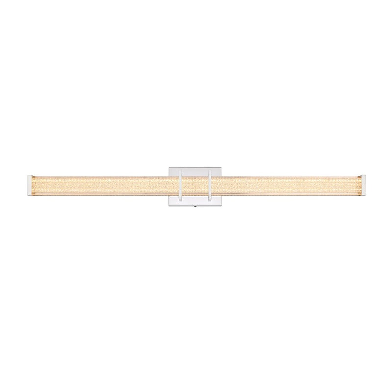 Living District Ivaan 1 Light 36" Wall Sconce, Chrome/Clear