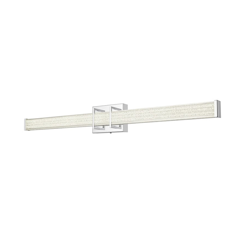 Living District Ivaan 1 Light 36" Wall Sconce, Chrome/Clear