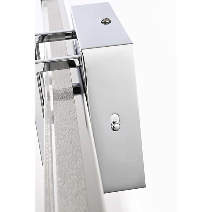 Living District Ivaan 1 Light 36" Wall Sconce, Chrome/Clear