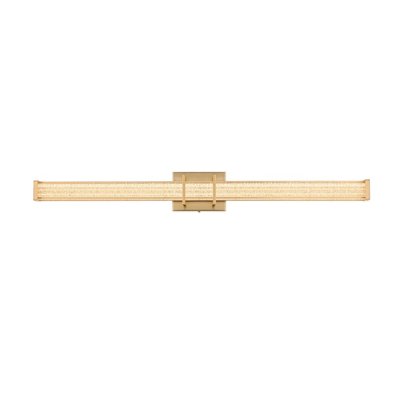 Living District Ivaan 1 Light 36" Wall Sconce, Satin Gold/Clear