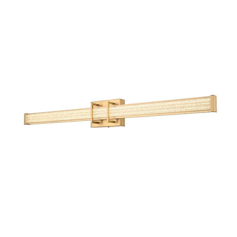 Living District Ivaan 1 Light 36" Wall Sconce, Satin Gold/Clear