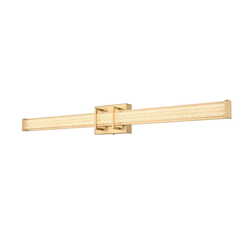 Living District Ivaan 1 Light 36" Wall Sconce, Satin Gold/Clear