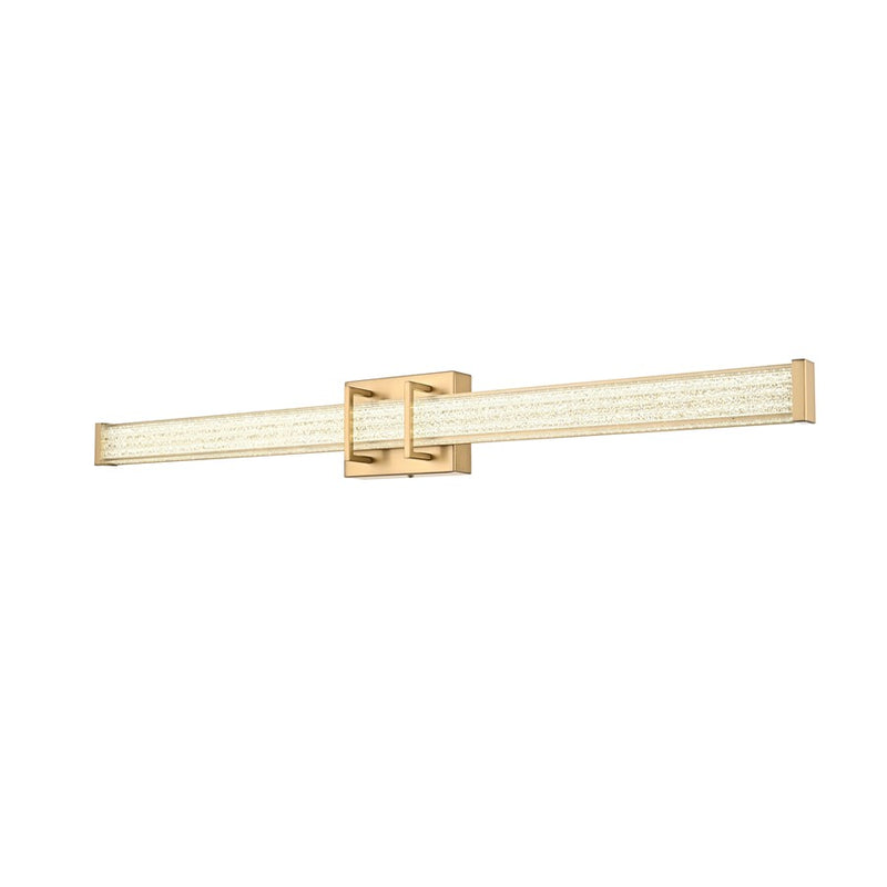 Living District Ivaan 1 Light 36" Wall Sconce, Satin Gold/Clear