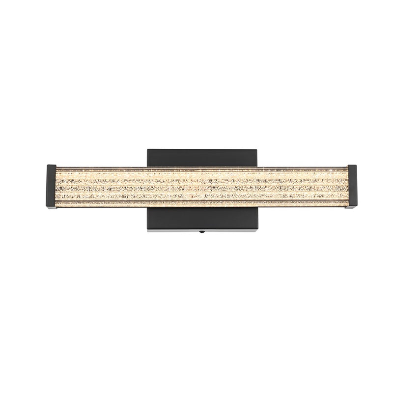 Living District Jaxx 1 Light 16" Wall Sconce, Black/Clear