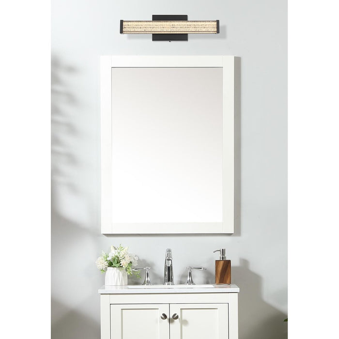 Living District Jaxx 1 Light 16" Wall Sconce, Black/Clear