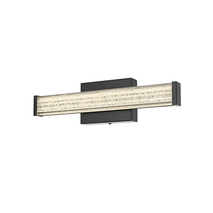 Living District Jaxx 1 Light 16" Wall Sconce, Black/Clear