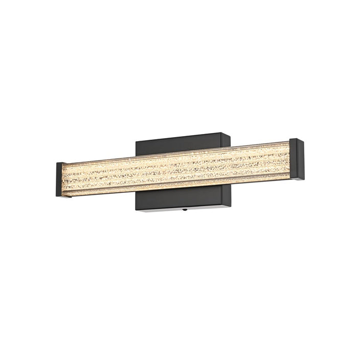 Living District Jaxx 1 Light 16" Wall Sconce, Black/Clear