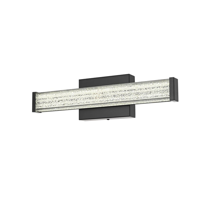 Living District Jaxx 1 Light 16" Wall Sconce, Black/Clear