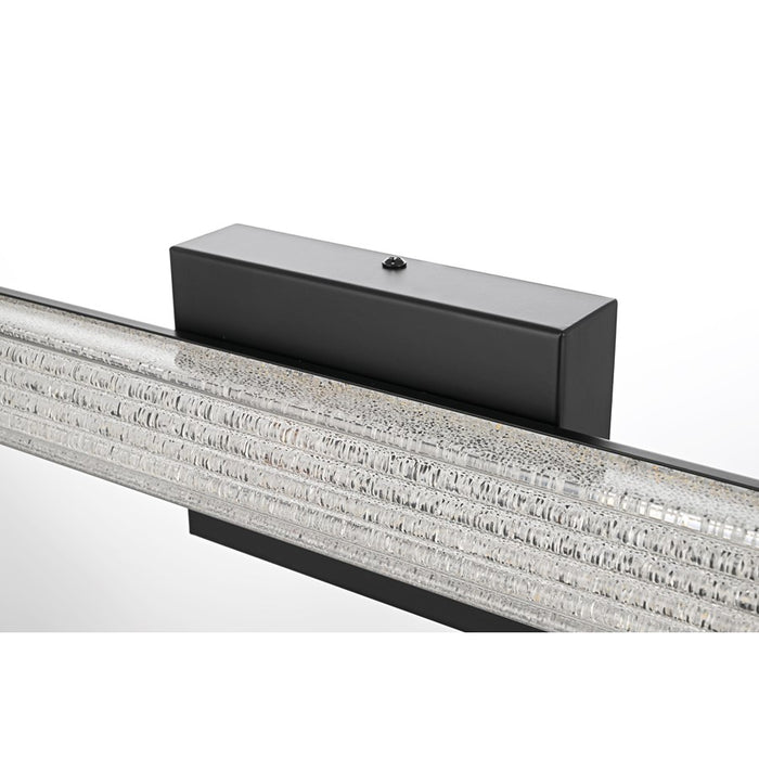 Living District Jaxx 1 Light 16" Wall Sconce, Black/Clear