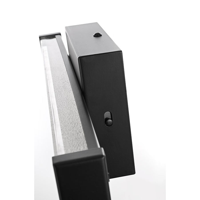 Living District Jaxx 1 Light 16" Wall Sconce, Black/Clear