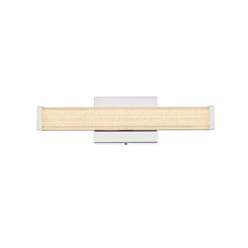 Living District Jaxx 1 Light 16" Wall Sconce, Chrome/Clear