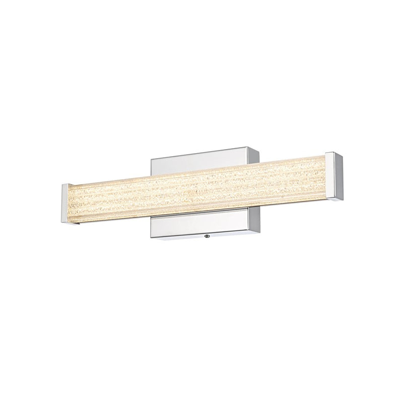 Living District Jaxx 1 Light 16" Wall Sconce, Chrome/Clear