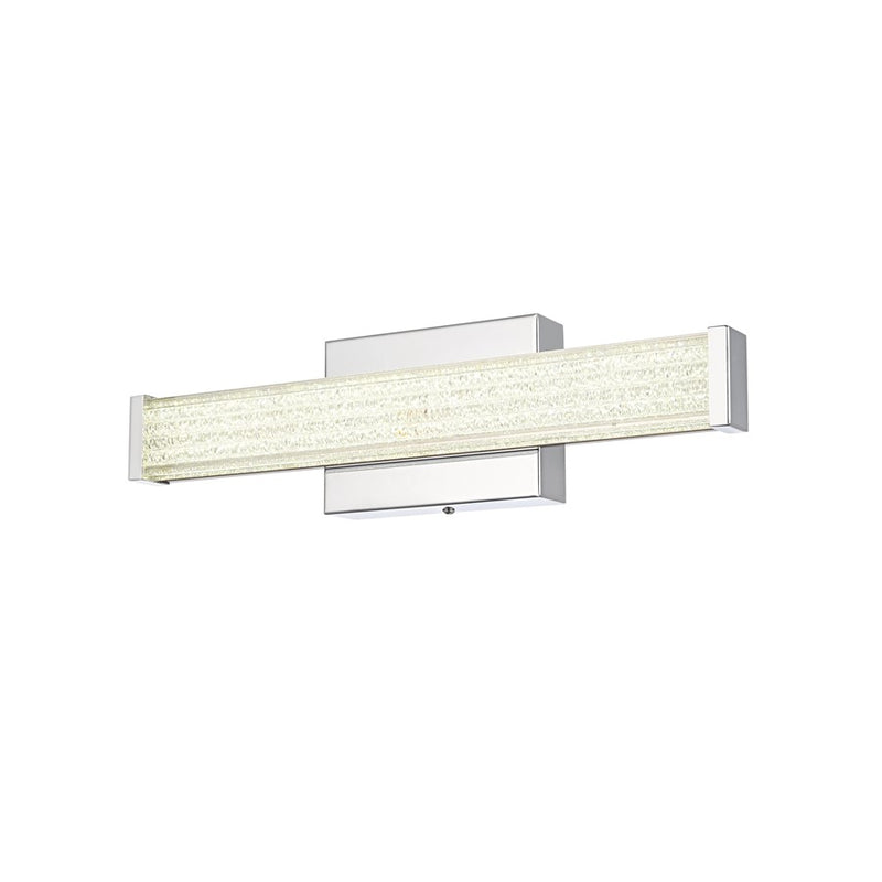 Living District Jaxx 1 Light 16" Wall Sconce, Chrome/Clear