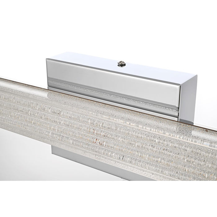 Living District Jaxx 1 Light 16" Wall Sconce, Chrome/Clear