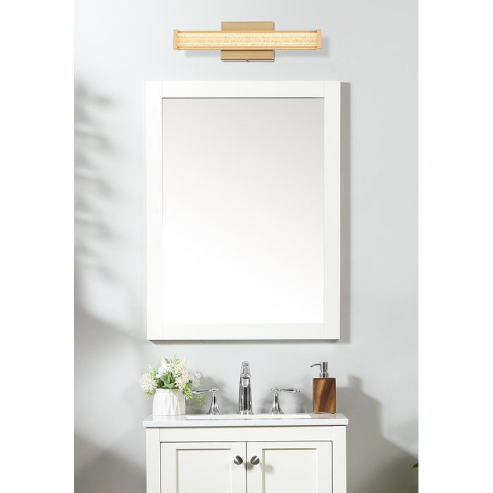 Living District Jaxx 1 Light 16" Wall Sconce, Satin Gold/Clear