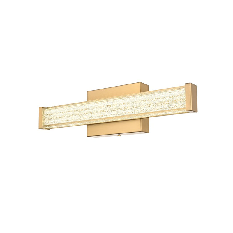 Living District Jaxx 1 Light 16" Wall Sconce, Satin Gold/Clear