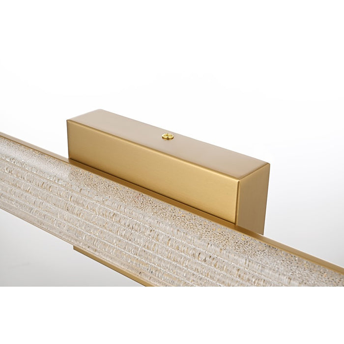 Living District Jaxx 1 Light 16" Wall Sconce, Satin Gold/Clear