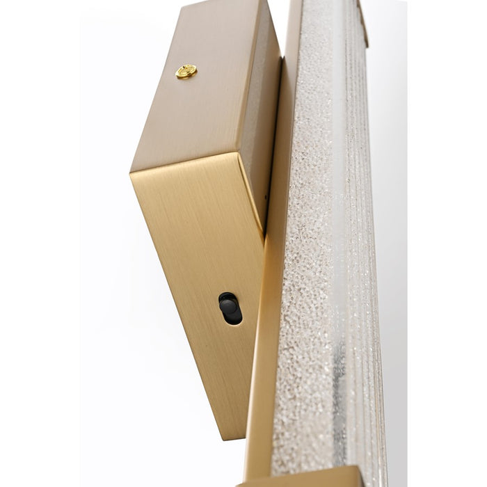 Living District Jaxx 1 Light 16" Wall Sconce, Satin Gold/Clear