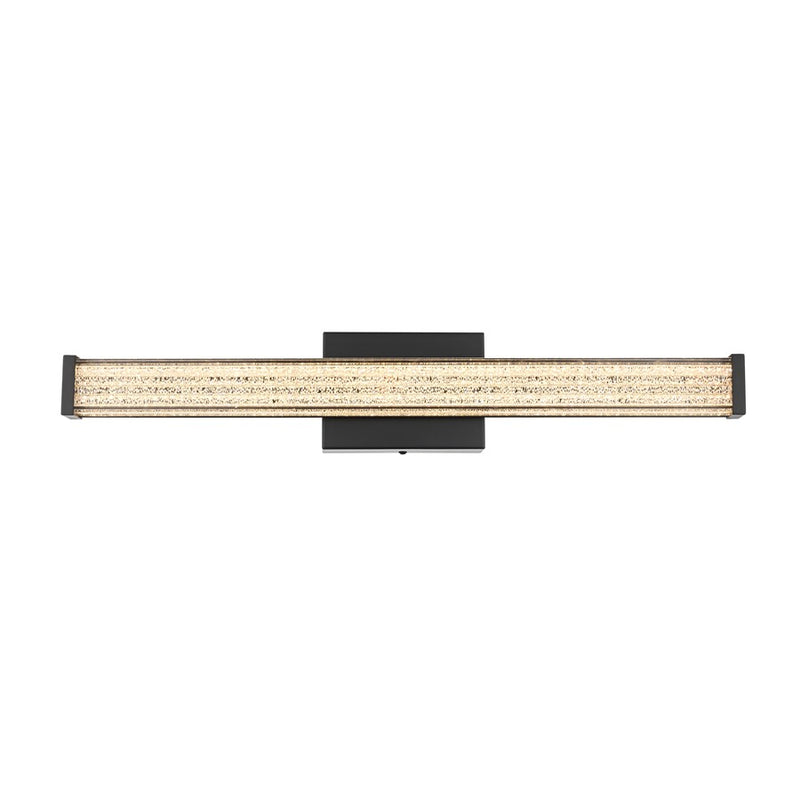 Living District Jaxx 1 Light 24" Wall Sconce, Black/Clear