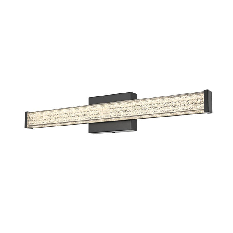 Living District Jaxx 1 Light 24" Wall Sconce, Black/Clear