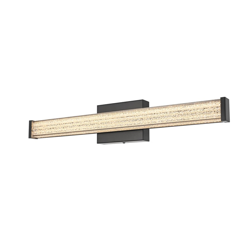 Living District Jaxx 1 Light 24" Wall Sconce, Black/Clear