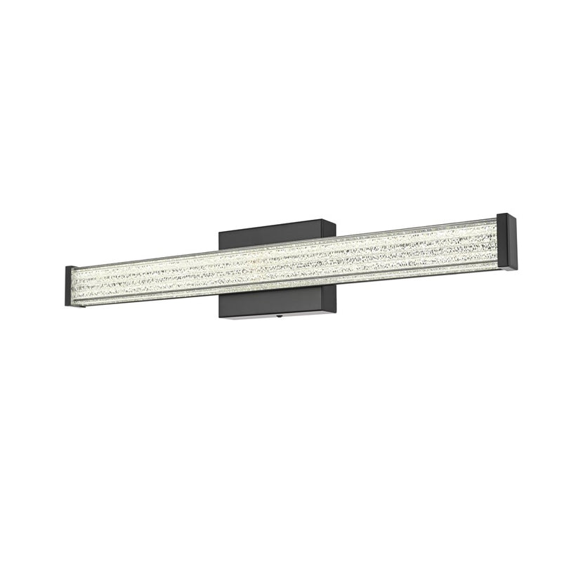 Living District Jaxx 1 Light 24" Wall Sconce, Black/Clear