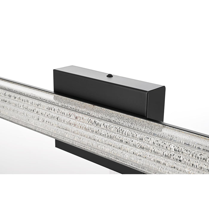 Living District Jaxx 1 Light 24" Wall Sconce, Black/Clear