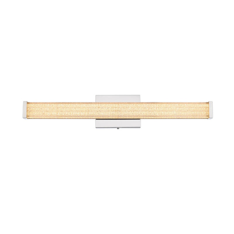 Living District Jaxx 1 Light 24" Wall Sconce, Chrome/Clear