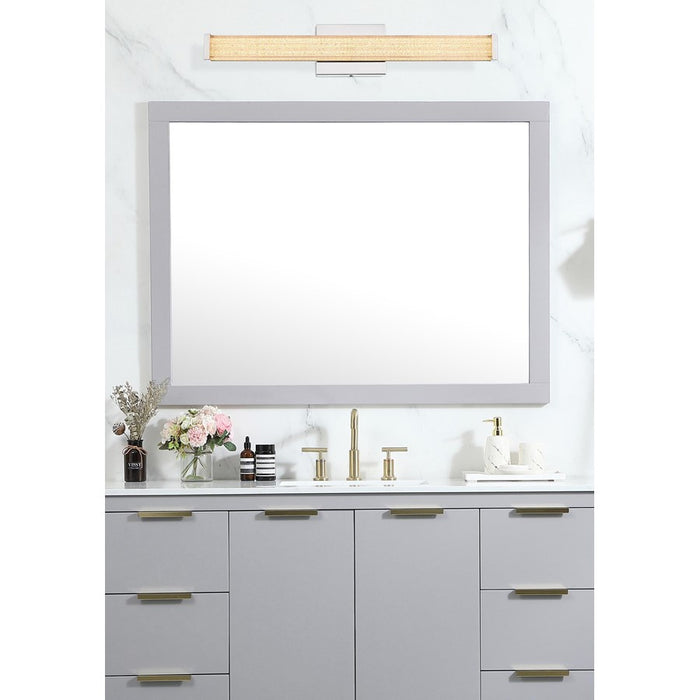 Living District Jaxx 1 Light 24" Wall Sconce, Chrome/Clear