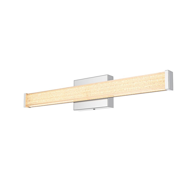 Living District Jaxx 1 Light 24" Wall Sconce, Chrome/Clear