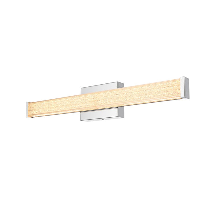 Living District Jaxx 1 Light 24" Wall Sconce, Chrome/Clear